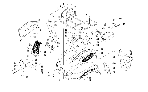 FRONT RACK, BODY PANEL, AND HEADLIGHT ASSEMBLIES [94565]