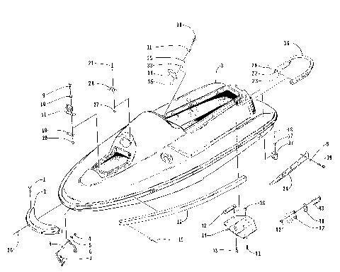 HULL AND RELATED PARTS ASSEMBLY [72772]