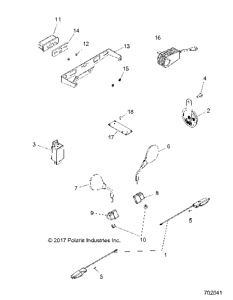 ELECTRICAL, LICENSE PLATE LIGHT, TURN SIGNAL AND HORN - Z21CHA57K2 (702041)