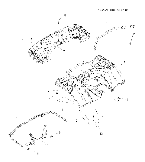 BODY, REAR CAB and REAR RACK - A10ZN55AL/AQ/AX (49ATVCABRR10SPXP550)