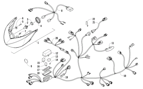 HEADLIGHT AND WIRING ASSEMBLIES