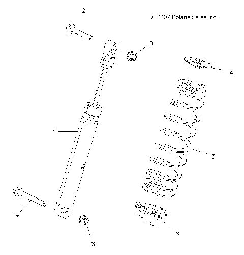 SUSPENSION, SHOCK, REAR - A15SVA85HD (49ATVSHOCKRR7043169)