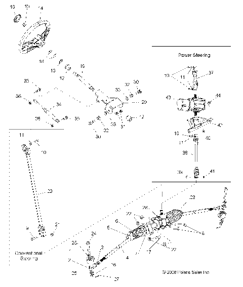 STEERING, STEERING ASM. - R09HH68/HY68 ALL OPTIONS (49RGRSTEERING097004X4)