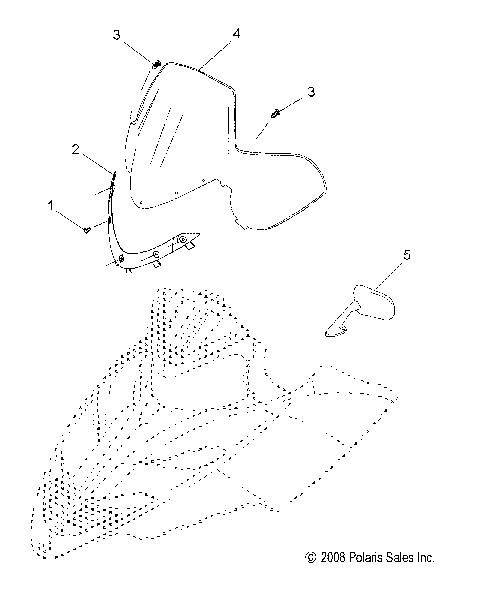 BODY, WINDSHIELD and MIRRORS - S12PU7ESL/EEL (49SNOWWINDSHLD09WIDE)