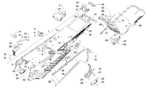 TUNNEL, REAR BUMPER, AND SNOWFLAP ASSEMBLY [103326]