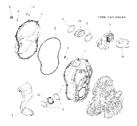 BODY, CLUTCH COVER - A10TN55AL/AX (49ATVCLUTCHCVR10SPX2550)