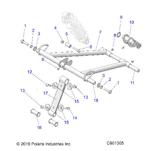 SUSPENSION, TORQUE ARM, FRONT - S20EGK8PS/EGM8PS ALL OPTIONS (C601305)