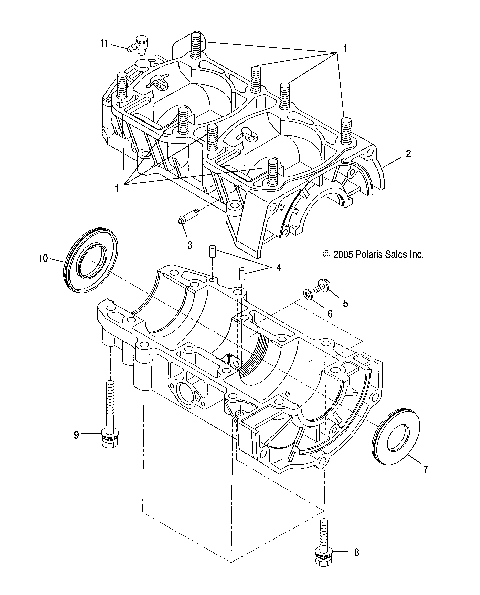ENGINE, CRANKCASE - S21CBU5BSL (4997239723C10)