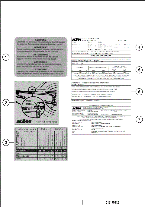 TECHNIC INFORMATION STICKER