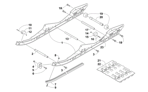SLIDE RAIL AND TRACK ASSEMBLY