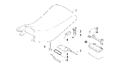 SEAT, BATTERY, AND TOOL KIT ASSEMBLIES [90947]