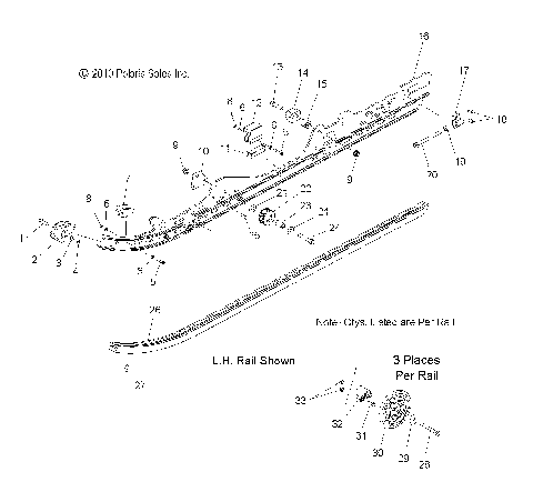 SUSPENSION, RAIL MOUNTING - S11PD7FSL (49SNOWSUSPRAIL11FSTSBLX)