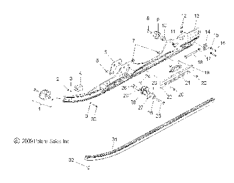 SUSPENSION, RAIL MOUNTING - S10MX6JSA/JEA (49SNOWSUSPRAIL10600RCR)