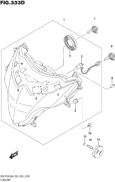 HEADLAMP (GSX-R1000AL6 E28)