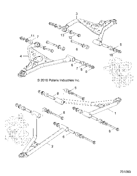 SUSPENSION, FRONT CONTROL ARMS - Z18VBA87B2/E87BK/BU/LK/BR (701099)