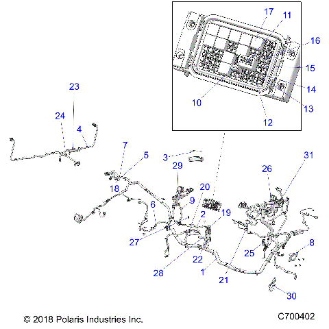 ELECTRICAL, WIRE HARNESS (TO 5/1/2019) - R19RRED4F1/N1/J1/SD4C1 (C700402)