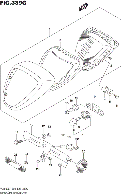 REAR COMBINATION LAMP (VL1500TL7 E33)