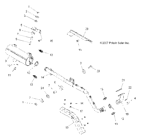 ENGINE, EXHAUST - A09TN50AX/AZ (49ATVEXHAUST08SPX25)