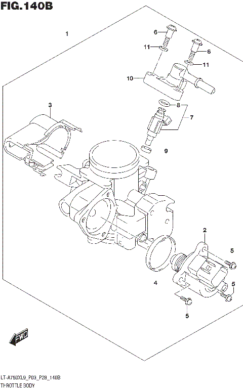 THROTTLE BODY (LT-A750XL9 P28)
