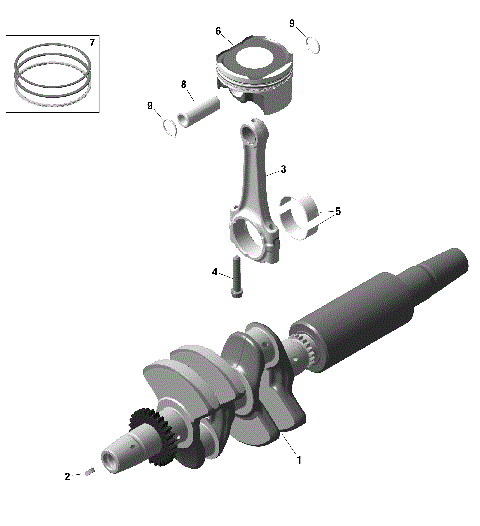 01- ROTAX - Crankshaft and Pistons