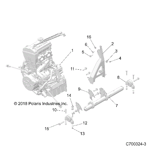 ENGINE, MOUNTING & LONG BLOCK - Z20NAE92KL (C700324-3)