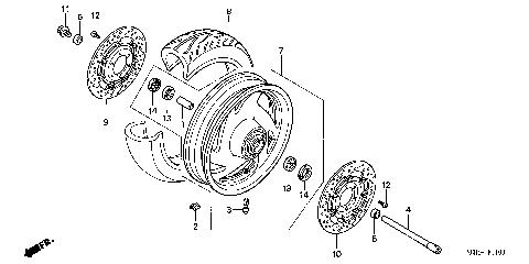 FRONT WHEEL (VTX1800C)