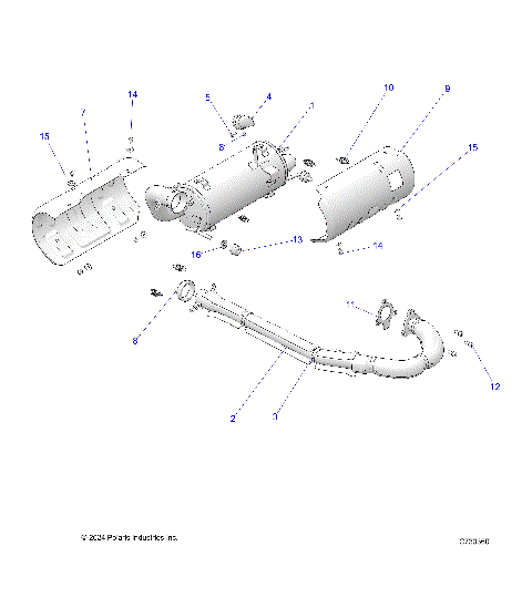 ENGINE, EXHAUST SYSTEM - R24MAA5AJ1 (C733360)