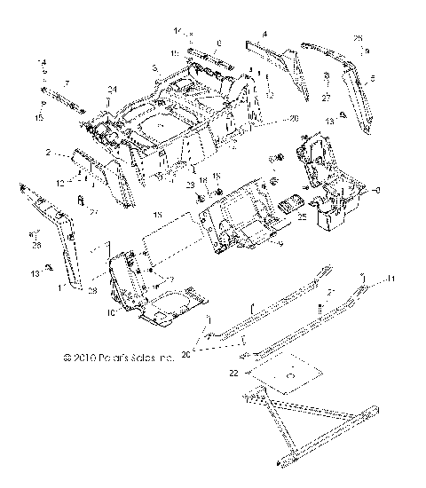 BODY, REAR RACK and FENDERS - R11VE76AC/AD/AT/AW/AZ (49RGRRACKMTG11RZRS)
