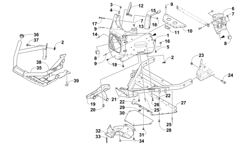 FRONT BUMPER AND FRAME ASSEMBLY