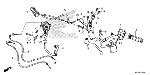 HANDLE LEVER@SWITCH@CABLE