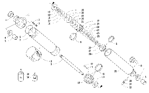 REAR SUSPENSION REAR ARM SHOCK ABSORBER [98031]