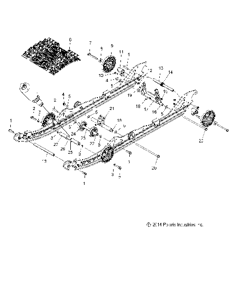 SUSPENSION, REAR and TRACK - S16CJ5BSL/BEL (49SNOWSUSPRR15550155)