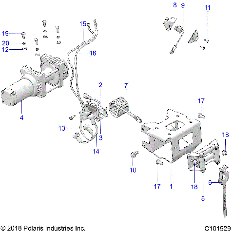 CHASSIS, WINCH - A19SWS57C1/C2/E1/E2  (C101929)