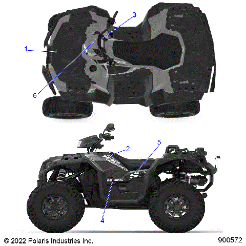 BODY, DECALS GRAPHIC- A23SLE95FK/S95CK/S95FK/EK (900572)