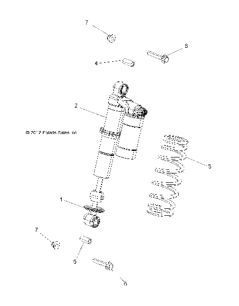 SUSPENSION, SHOCK, FRONT, MOUNTING - A14ZN8EAP (49ATVSHOCKMTG7044135)