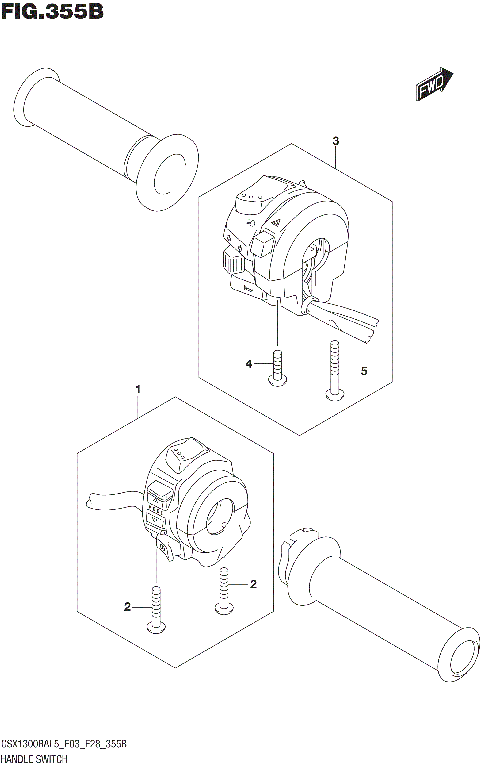 HANDLE SWITCH (GSX1300RAL5 E28)