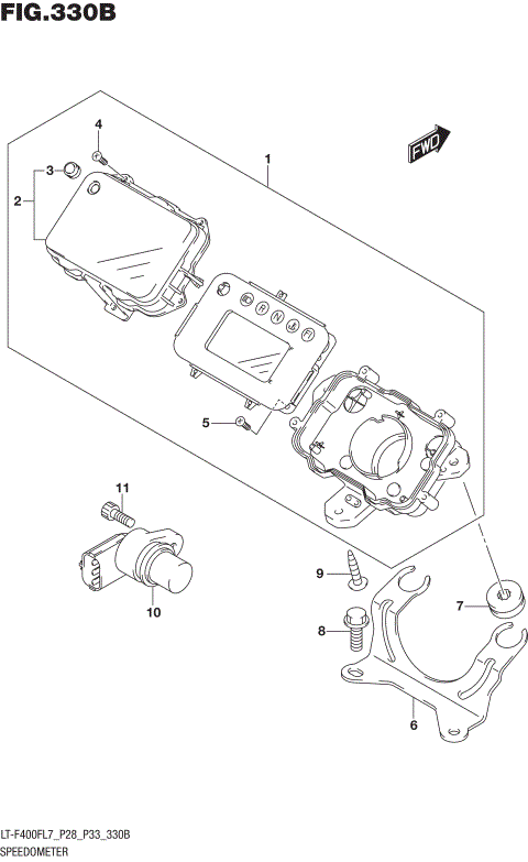 SPEEDOMETER (LT-F400FL7 P33)