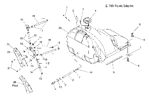 FUEL SYSTEM, FUEL TANK and PUMP - S08NJ5BS/BE/BSA/BSF (49SNOWFUEL08FLTRMK)
