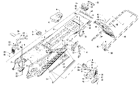 TUNNEL, REAR BUMPER, AND SNOWFLAP ASSEMBLY [96894]
