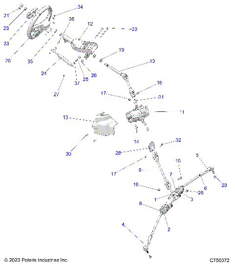 STEERING, STEERING ASM. - G24GAB99 (C750072)