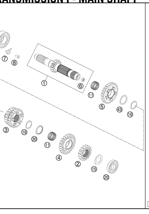 TRANSMISSION I - MAINSHAFT 