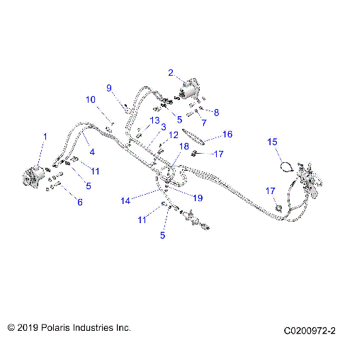 BRAKES, REAR BRAKE LINES - A20SDE57K5 (C0200972-2)