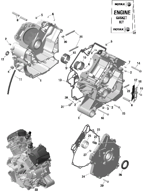01- ROTAX - Crankcase