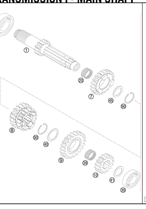 TRANSMISSION I - MAINSHAFT 