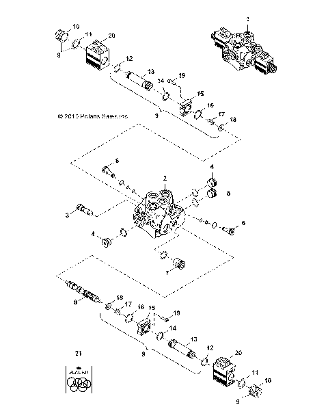HYDRAULICS, AUXILIARY VALVE - R16B1PD1AA/2P (49BRUTUSVALVEAUX13)
