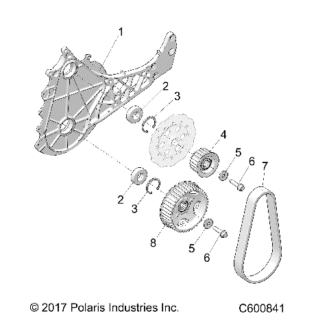 DRIVE TRAIN, QUICKDRIVE BELT SYSTEM - S19EFK8PS/PEB ALL OPTIONS (C600841)