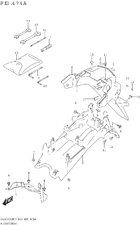 REAR FENDER (DL1050RR)