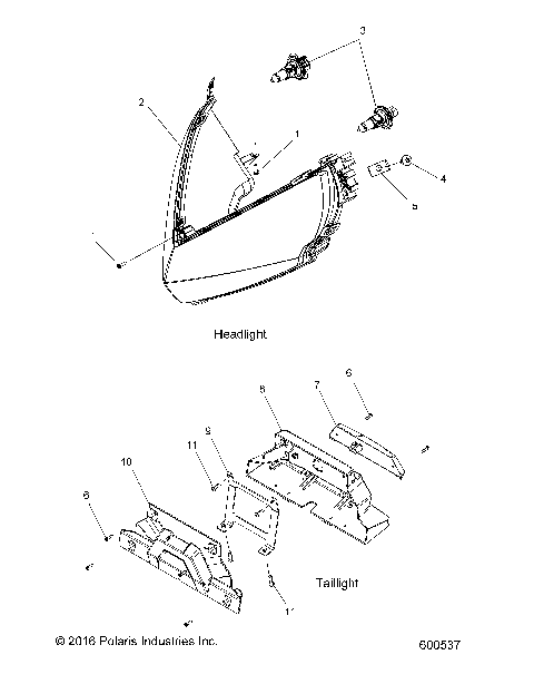 ELECTRICAL, HEADLIGHT and TAILLIGHT - S17CFF5BSL/BEL (600537)