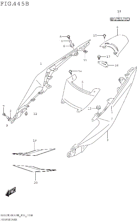 FRAME COVER (GSX250RRLJ:M2:P33)