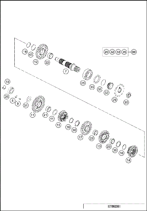 TRANSMISSION II - COUNTERSHAFT
